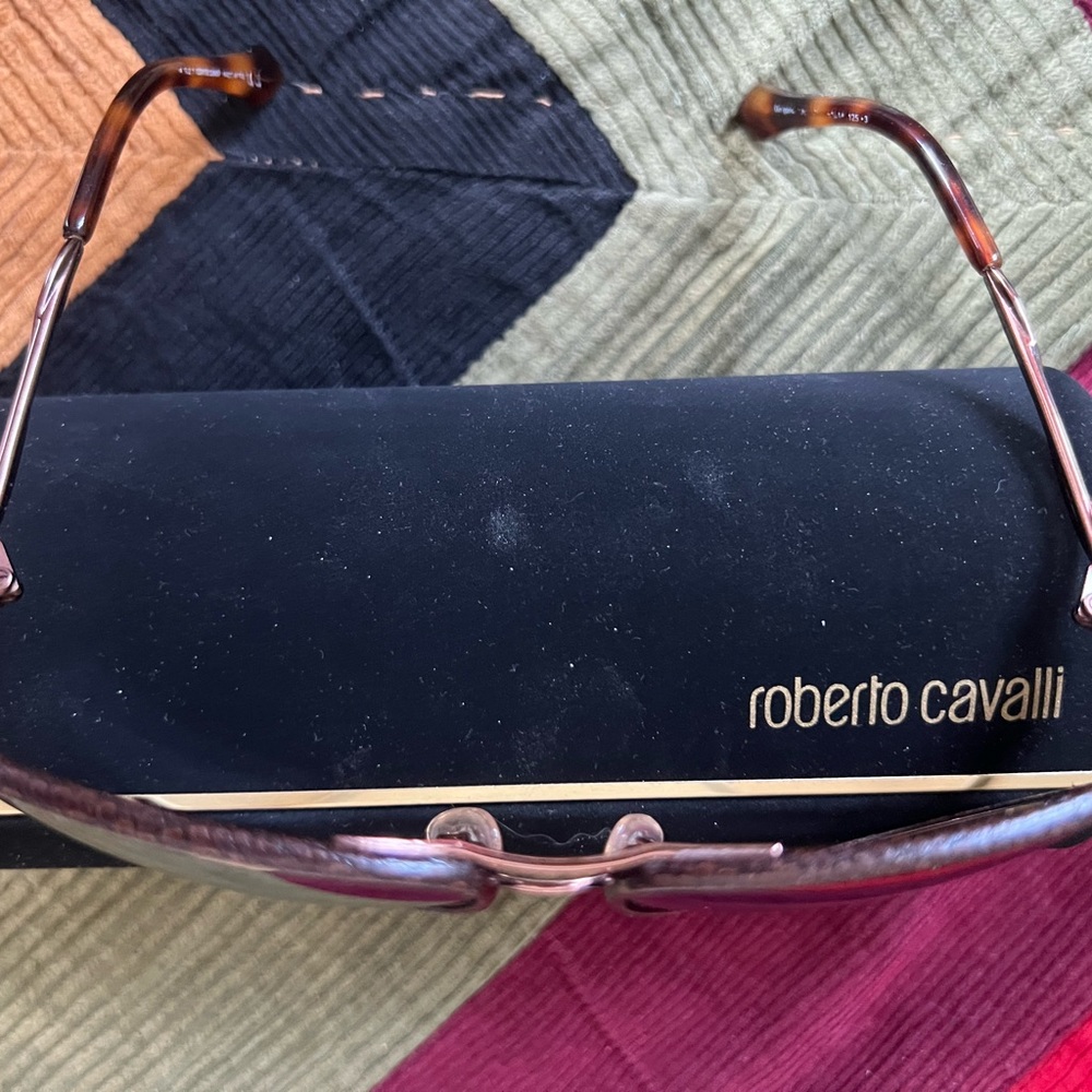 Roberto Cavalli 💯% Authentic Gorgona Aviator Sunglasses w/case 😎 Pre-Loved/EUC❤️ - Picture 5 of 11